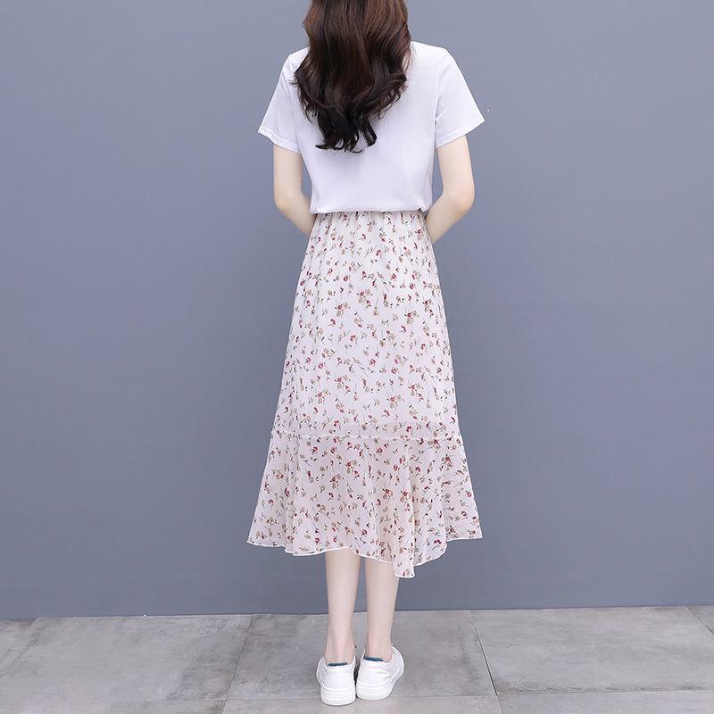 Fustă plisată de vară pentru femei, talie înaltă, florală, linie A, fustă de lungime jumătate, rochie de lungime medie