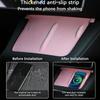 3PCS Center Console Accessories For Tesla Model Y -2024 And Model 3 - Cup Holder Ert, Screen Edge Protector Frame, Silicone Wireless Charger Mat,