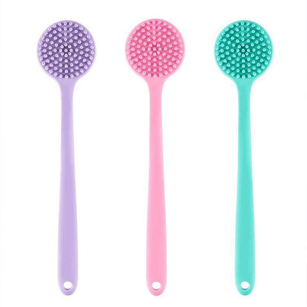Exfoliating Shower Brush Long Handle Back Scrubber New Double-Sided Bath Brush  Women