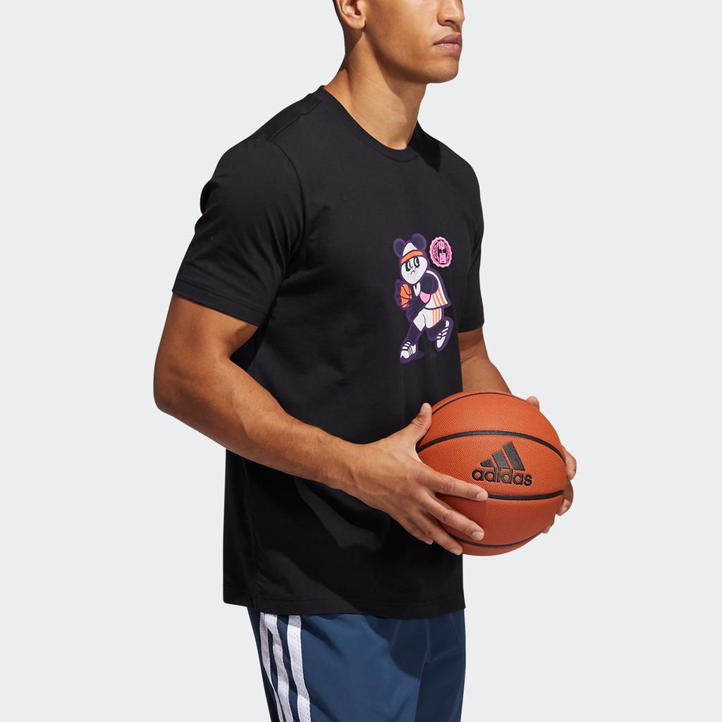 Adidas Panda Cartoon Print Basketball Sports Crew Neck Short Sleeve T-Shirt Men Tops GN5149