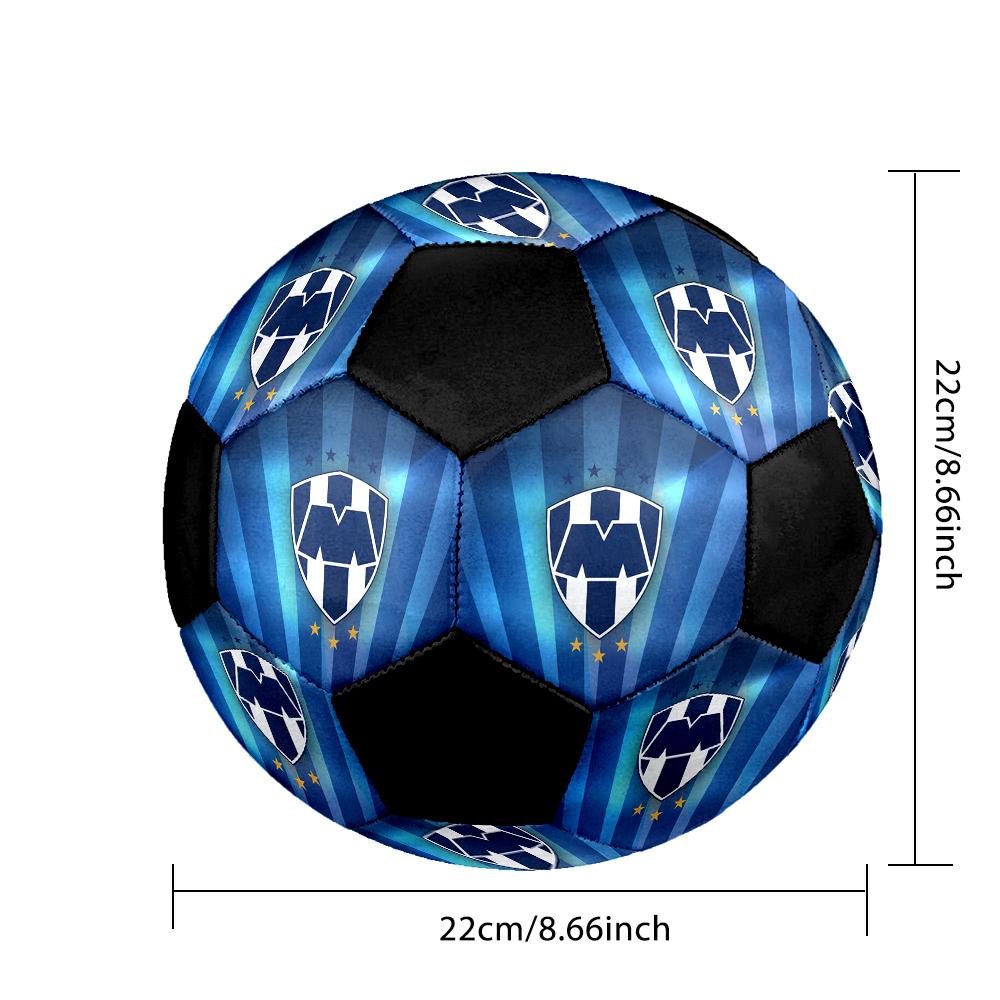 SIZE 5 C.F. Monterrey Soccer Ball Colorful All Ages Machine Stitched PVC Competition Ready Durable High-Bounce