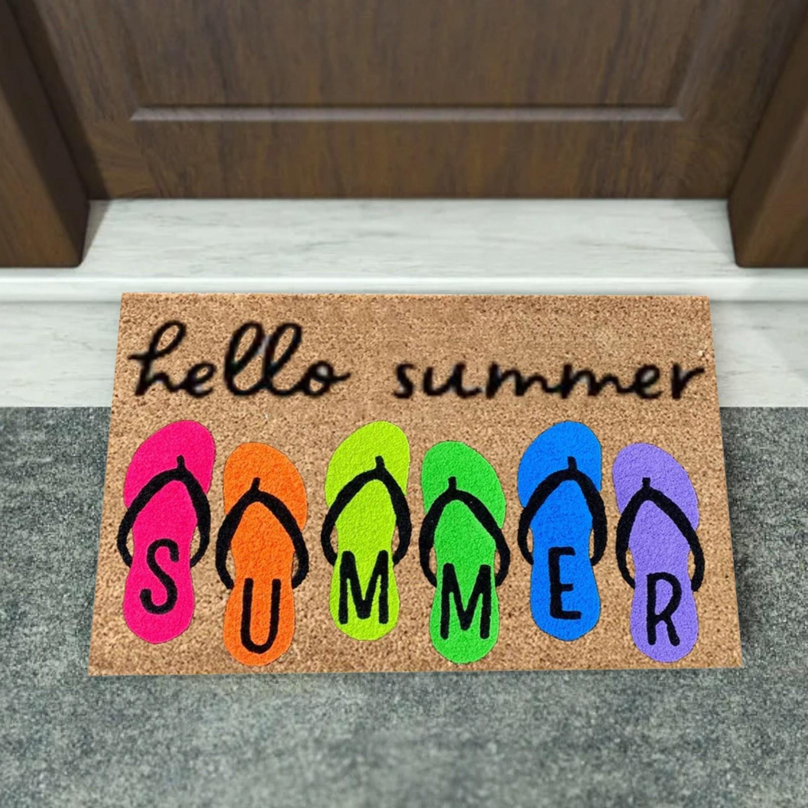 

Welcome Floor Mat Welcome Summer Decorative Door Mat For Indoor Bathroom Funny Cute Doormat Door Mat Hello Entrance Doormat mat One Size