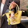 Spring and Summer Popular Korean Popular High-end Sense Portable Bucket Bag Temperament Casual Commuting Style Versatile Shoulder Messenger Bag