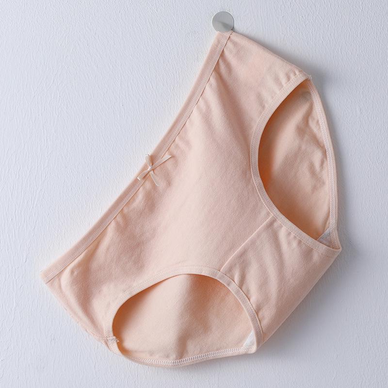 

Женское японское однотонное чистое хлопковое антибактериальное нижнее белье с треугольными чашками средней посадки Medium