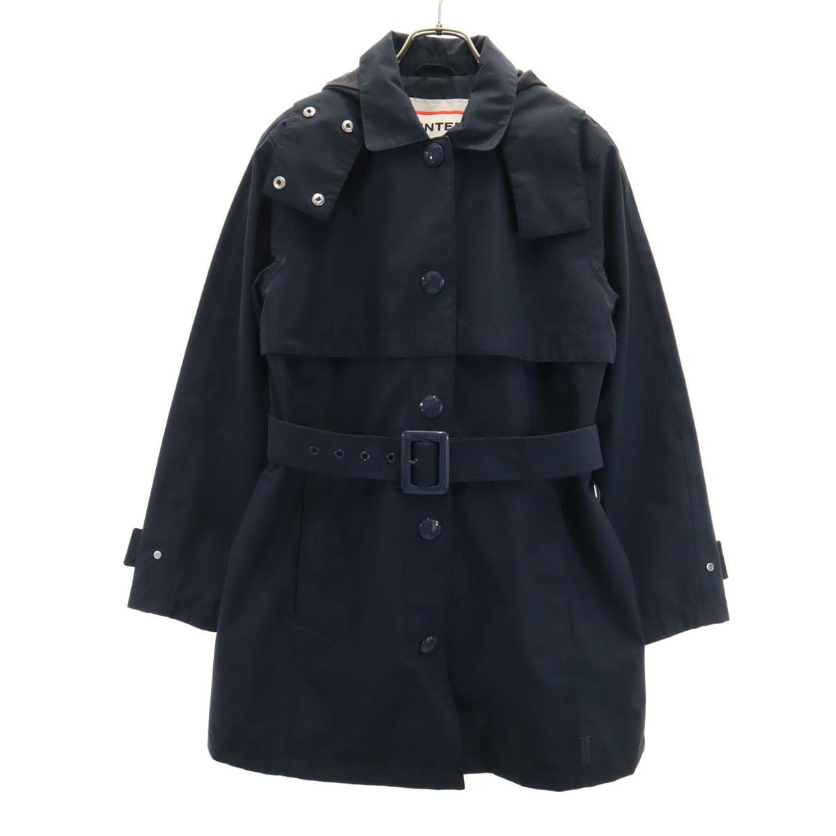 

HUNTER trench coat S Navy With belt Women Used