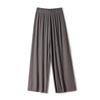 Pantalones Anchos Lisos con Pliegues para Mujer de Cintura Alta Elástica