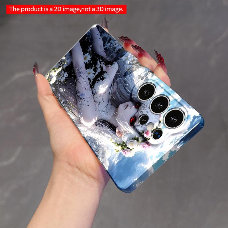 2DFlat Samsung phone case Floral Goddess in Sunlit Garden Applicable to Galaxy S22 S23 S24 S25ULTRA S26 A12 A13 A14 A15 A16
