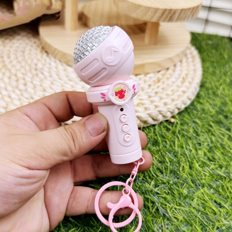 Cartoon Mini Multifunktionales Aufnahme-Mikrofon Schlüsselanhänger Rucksackanhänger Originalität Schultasche Anhänger Kinderspielzeug