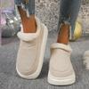 Fashion Plus Size Platform Snow Boots for Women  Autumn and Winter Outdoor Anti-Slip Warm Plus Velvet Slip-on Ankle Boots for Women
