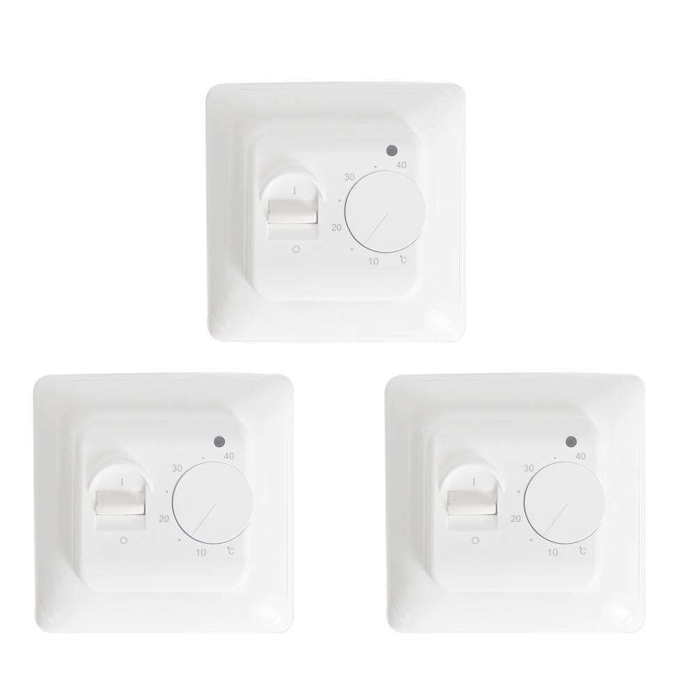 2/3/4 adet duvar termostatları elektrikli yerden ısıtma için manuel oda termostatı topuzu sıcaklık ayarı ısıtma kontrolü