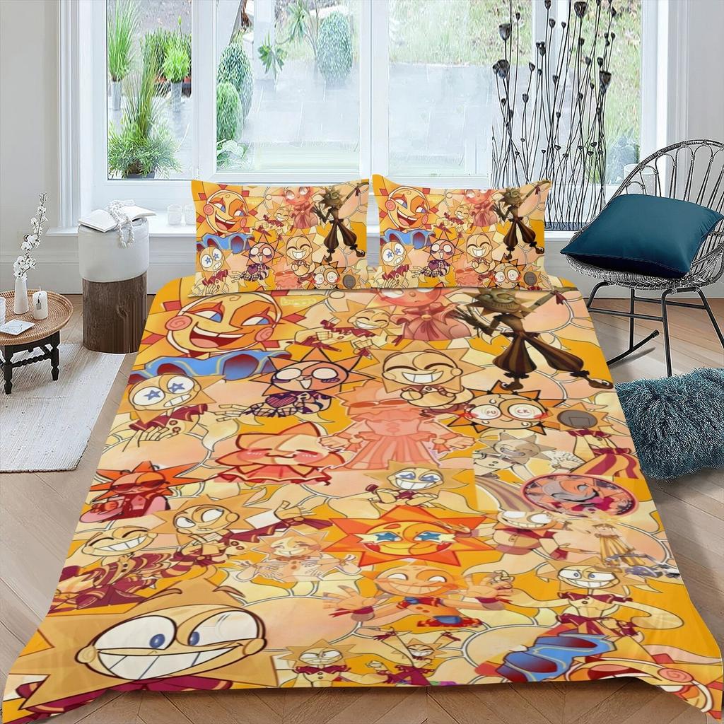 FNAF Game Duvet Cover Pillowcase Sundrop Moondrop Bedding Set Boy Girl Bedroom Decoration Children Gift Single Double Size