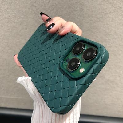 Breathable Mesh Weave Grid Phone Case For Iphone 14 13 12 11 Pro Max Xr Xs Max 13pro 14 Pro Max Soft Leather Silicone Back Cover
