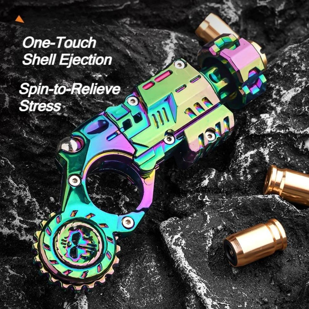Shell-Ejecting Toy Pistol Metal Alloy - Realistic Shooting Sensory Toy for Stress Relief, Cool Desk Gadget Gift for Adults &Boys