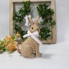 Osterhase Figur Harz Rattan Gewebt Kaninchen Statue Dekorative Handwerkskunst Zubehör für Innen Außen Garten Hof Dekor
