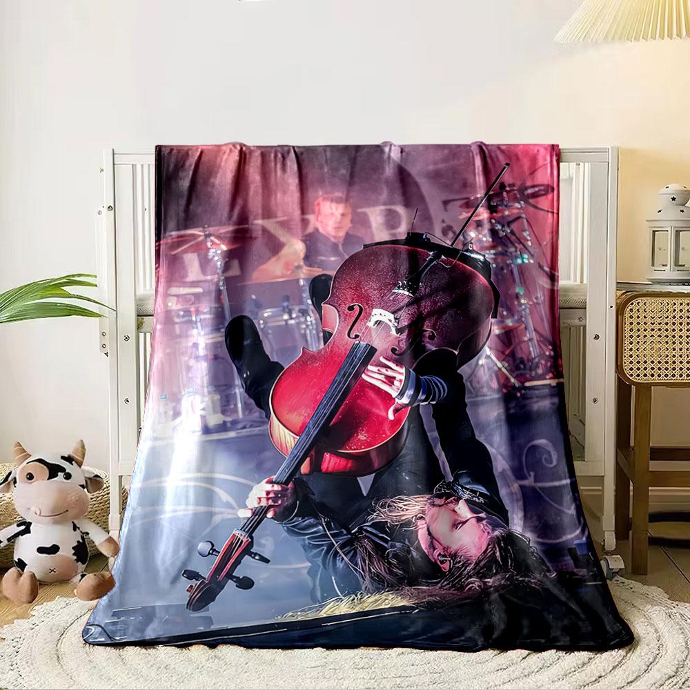 "Rock Cellist Concert Scene" for All Seasons Blanket Lunch Break Throw Gift