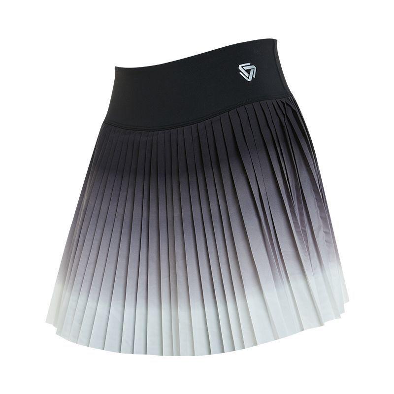 Gradient High-Waisted Anti-Exposure Sport Skort with Pockets - Quick-Dry Yoga and Fashion Wear