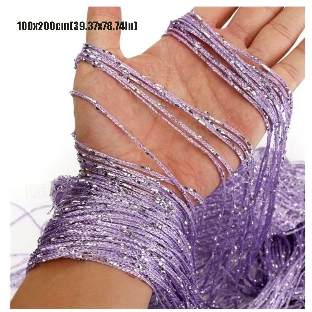100x200cm String Curtain Shiny Tassel Curtain New Curtain Valance Window