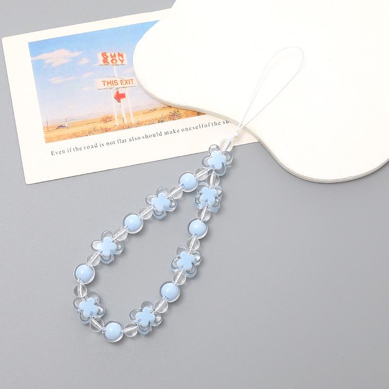 Pearl Bow Beaded Mobile Phone Lanyard Keychain Pendant Accessory