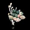 Mode Naturstein Blume Brosche Schmuck Große Broschen Metall Bankett Kleidernadeln Broschen Schalclip Elegante Accessoires