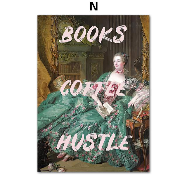 Abstract Vintage Portret Film Meisje Songteksten Muur Art Canvas Schilderij Posters En Prints Muur Foto's Voor Woonkamer Decor Geen Frame