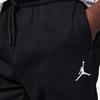 Jordan Knitted Sweatpants Kids' Apparel, Solid Color Lace Up Casual Fleece Lined Elastic Cuff Black Kids' FZ1875-010