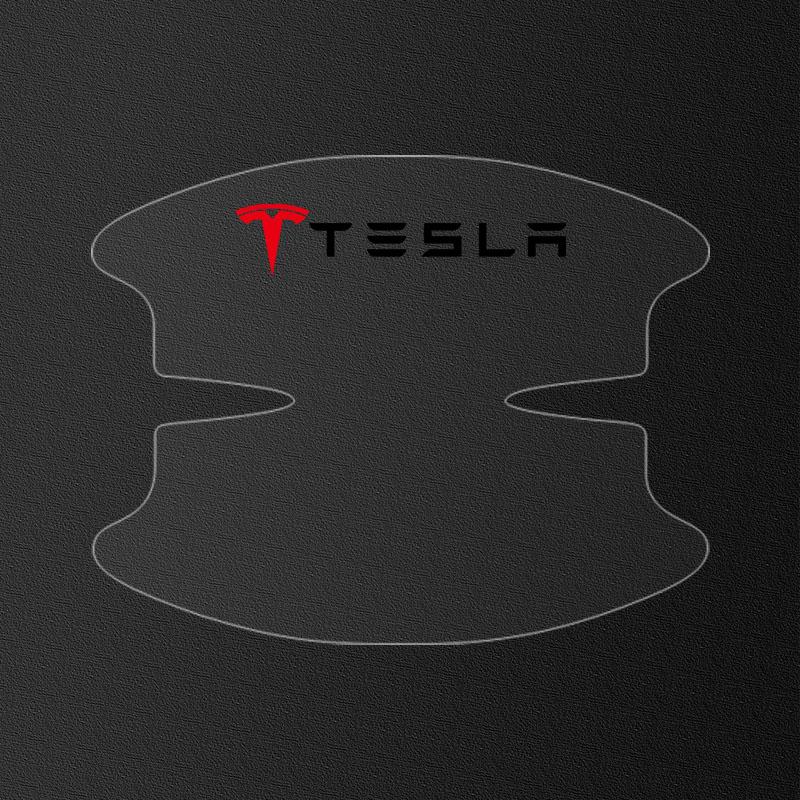 8 ks Průhledná ochranná samolepka proti poškrábání do prohlubní klik dveří pro Tesla Model 3 Model X S 2016-2020 Samolepky TM3 TMX TMS Samolepka