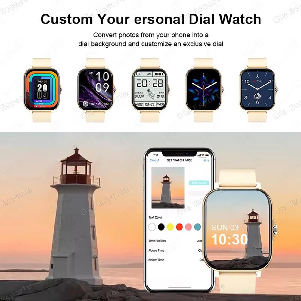 6 New 1.83-inch Smartwatch Call Notifications Sleep Monitoring Activity Tracking Smart Watch Compatible with Android and iOS