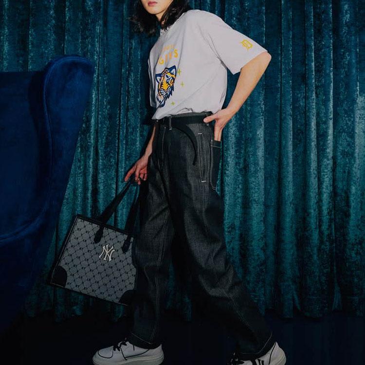 New MLB Drop Shoulder Sleeve T Shirt Unisex White 3ATSC2021-46WHS