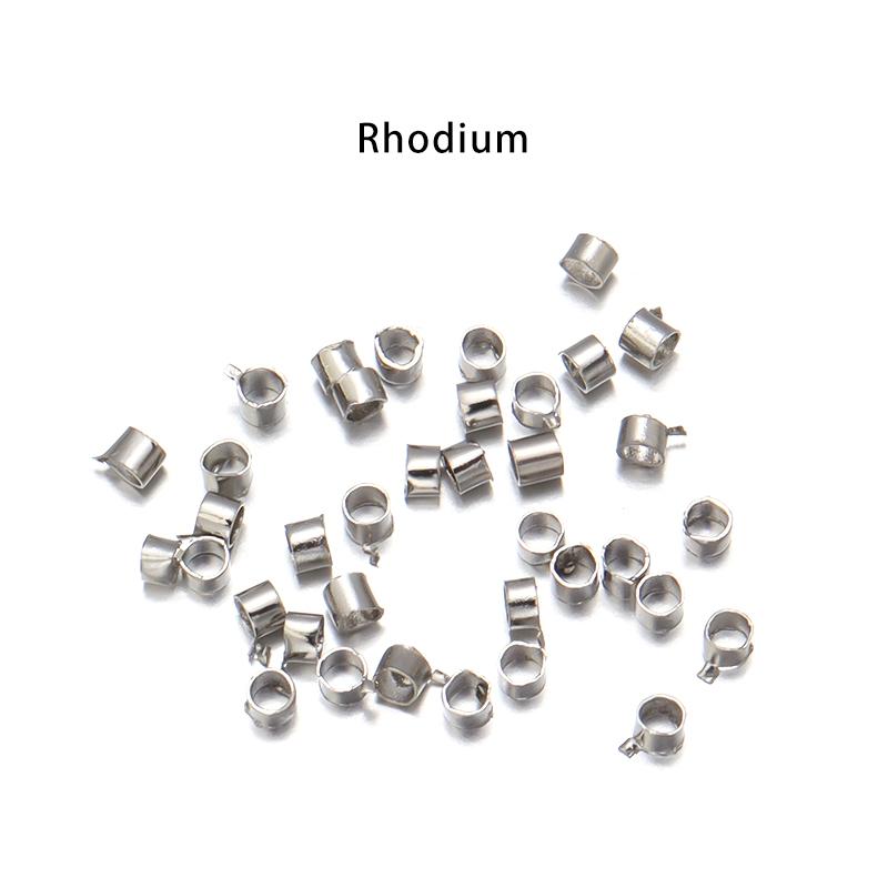 500pcs/lot Metal Copper Tube Crimp Beads Stopper Spacer End Beads For Jewelry Making DIY Earrings Necklace Accessories Wholesale