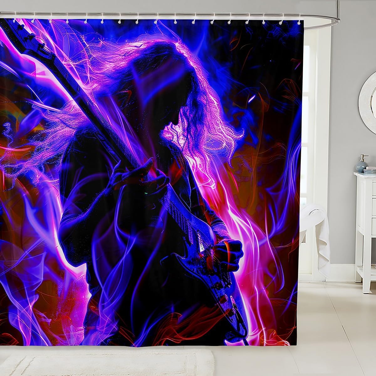 

Erosebridal Dragon Bathroom Shower Curtain Sets Japanese Style Shower Curtain For Kids Boys Girls Ocean Wave Fabric Shower W60H190(CM)-1 Pcs
