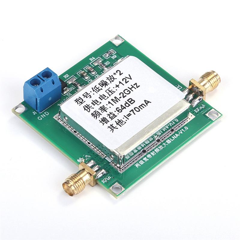 ABUO-Low Noise Amplifier LNA Module 1Mhz-2000Mhz 64Db High Gain 2Db Noise RF Broadband Amplifier