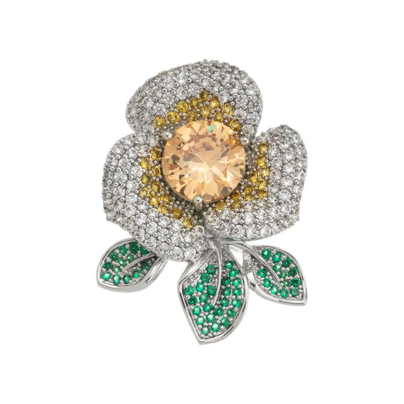 

Flower Brooch with Sparkling Rhinestones, Stylish Flower Shape Pin for Women - Great for Personal or Gift Use