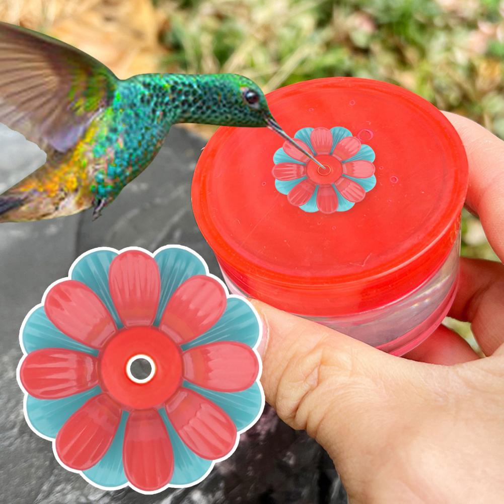 

10Pcs Hummingbird Feeder Replacement Flowers Shape Pattern Double Layer Flower-Shaped Bird Feeder Replacement Parts Pet Ports