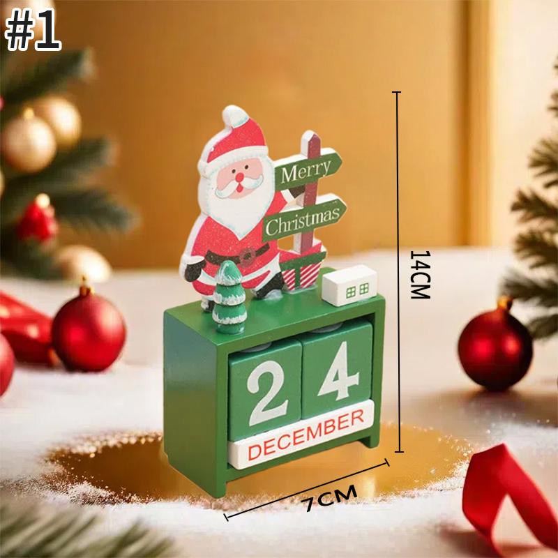 Wooden Christmas Tree Calendar Christmas Party Children's Gift Countdown Christmas Eve Gift Wooden Desktop Calendar Ornament