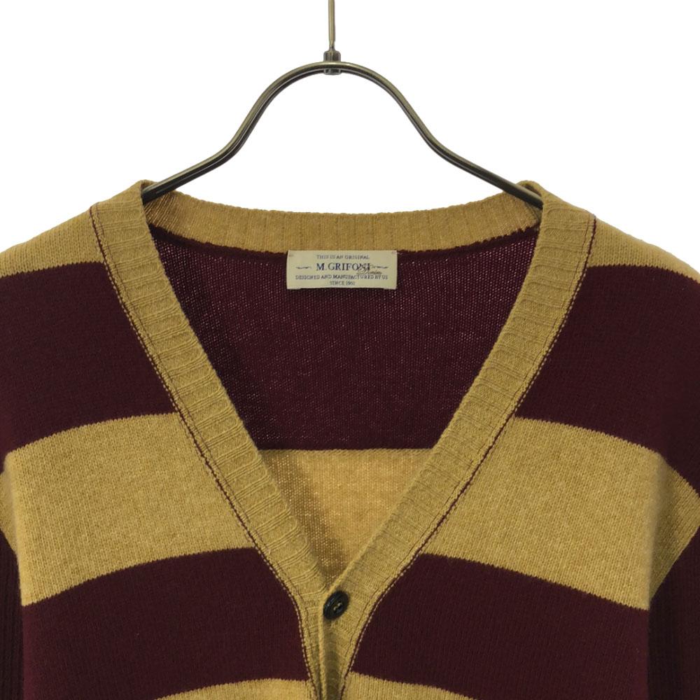 M.GRIFONI Fabricat în Italia lână Model Bordură Mânecă lungă cardigan tricotat 50 Bărbați Folosit