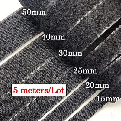 5Meter/Lot 20-50mm Black White Non-Adhesive Fastener Tape Hook and Loop Velcros Tape No Glue DIY Sewing Accessories Magic Strips