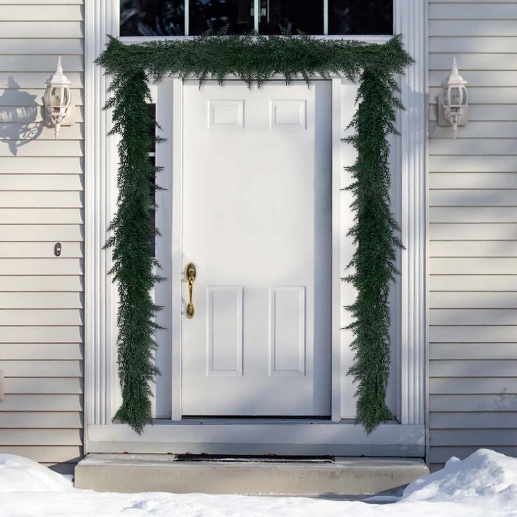 5 Sizes Christmas Decoration Cattail Grass Simulation Rattan Needle Christmas Wreath Christmas Rattan