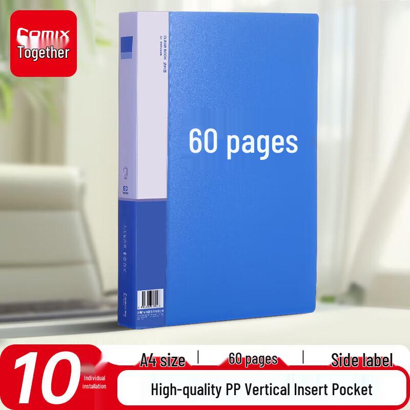 Comix A4 60-Pocket Document Folder (10-Pack)