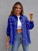 New Style Women's Denim Jacket Loose Fit Hole Ripped Long Sleeve Denim Shirt