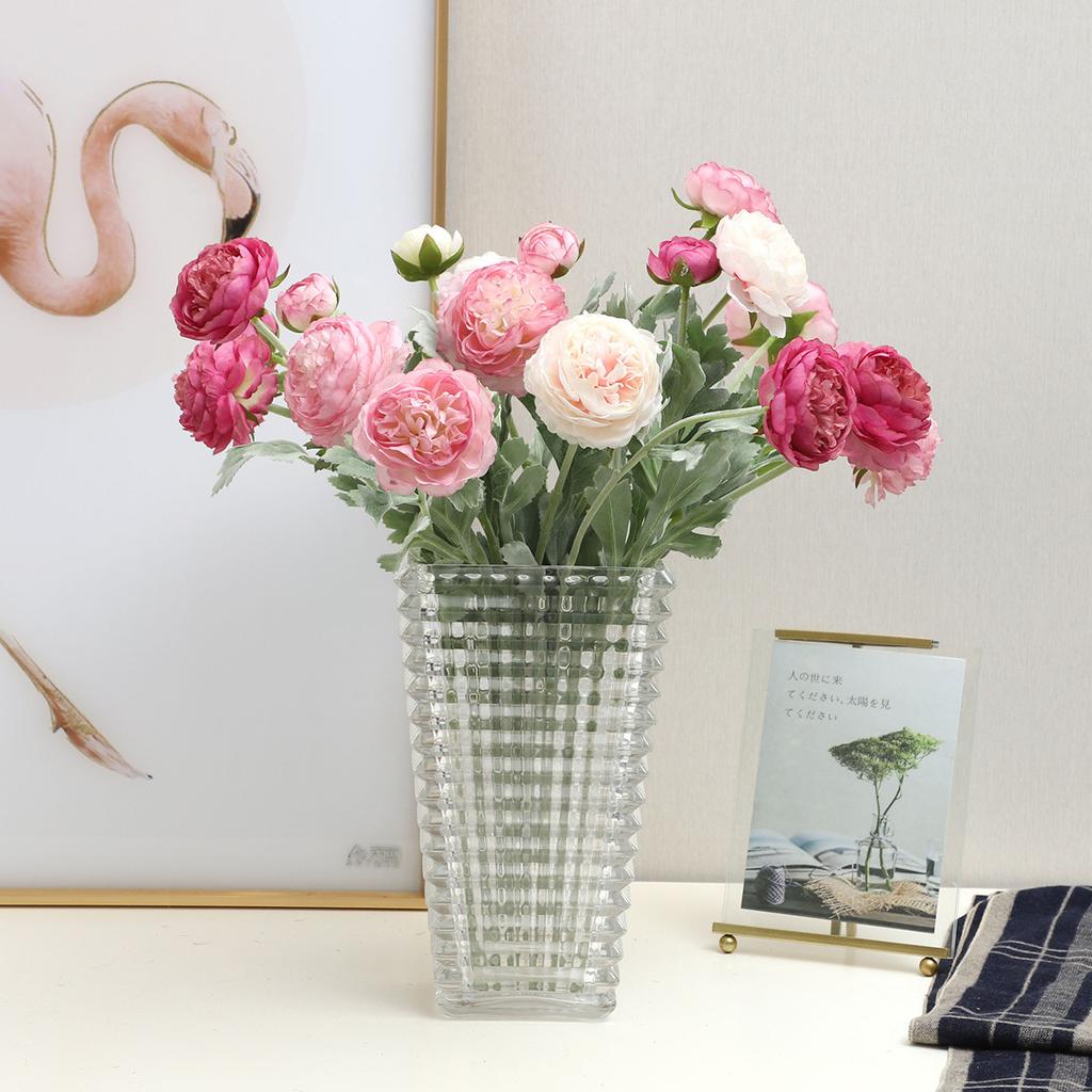LAN Kwai Fong Flocking 3 Head Thousand Zi Lullian Simulation Flower Home Living Room Decoration Fake Flower Wholesale