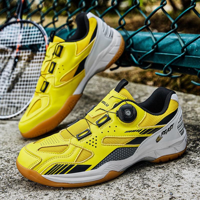 Foreign trade table tennis shoes four seasons sports training badminton shoes men and women couples breathable shock absorption running tennis shoes