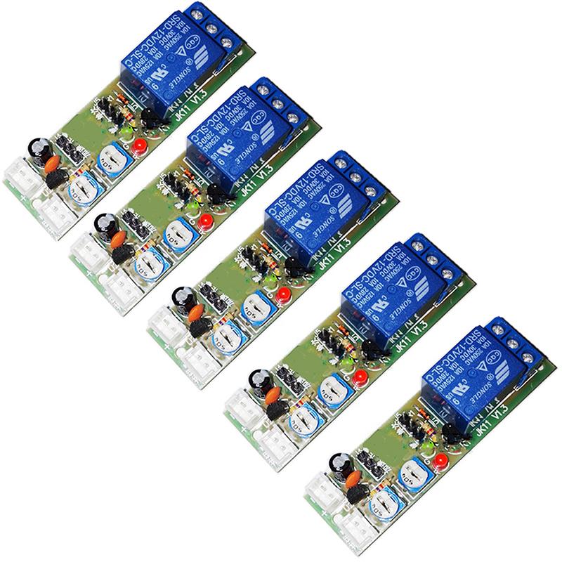 JK11 Adjustable Cycle Timer Delay On/Off Switch Power Supply Relay Shield DC 5V Timer Delay Relay Module (0 -15 Minutes)