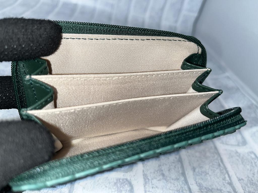 GUODI Genuine Python Leather Matte Finish Long Wallet with Zip-Around Design and Card Case, TK-AB20LW3 (Cyprus Green), Unisex Snakeskin WalletPurse