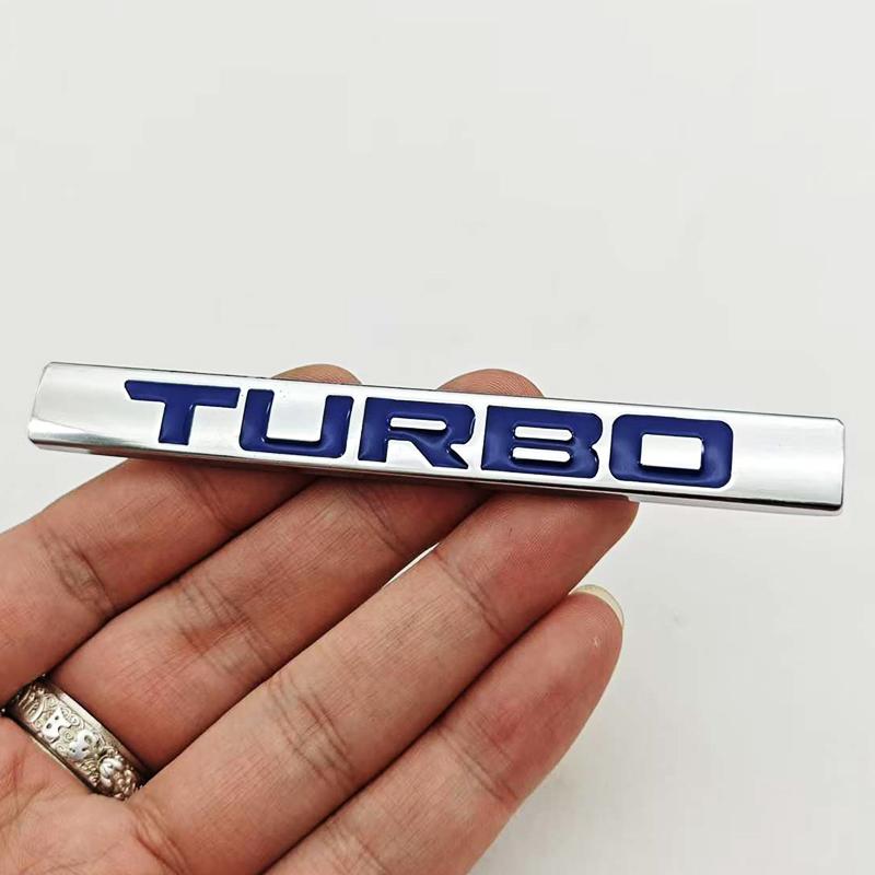 3D Metal Car Letters Turbo Logo Emblem Car Rear Trunk Sticker Fender Side Decals Turbo Badge Auto Accessories