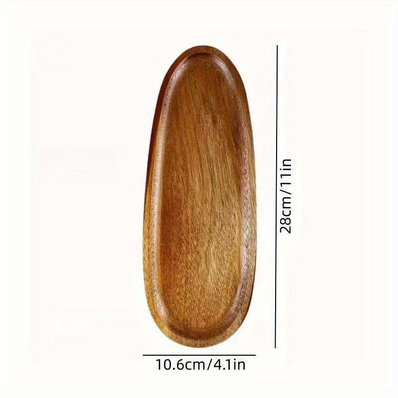 Rectangular Solid Wood Japanese Tea and Snack Tray