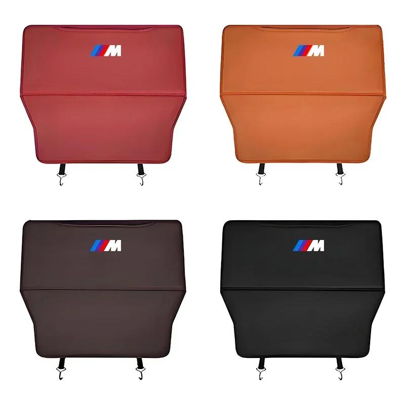 New Hots E60 PU Leather Car Seat Back Storage Bag Large Capacity Multifunction Organizer Pockets For BMW M1 M2 M3 M4 M5 M6 M7 M