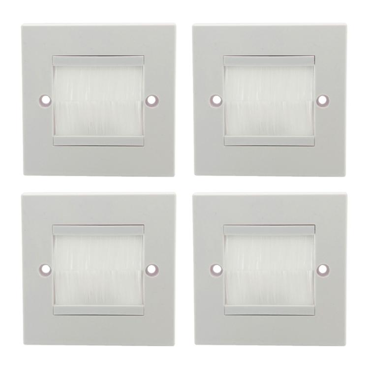 

4Pcs Wall Outlet Cable Entry Cover Brush Wall Plate Port Insert Cover Cable Passthrough Wall Outlet Cable Entry Cover 1