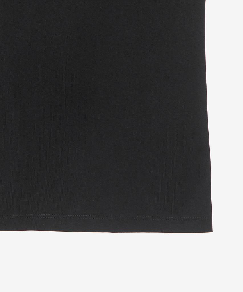 BASIC HOUSE Women'S Silket Deformed Sleeve Short Sleeve T-Shirt Black Lzts3213