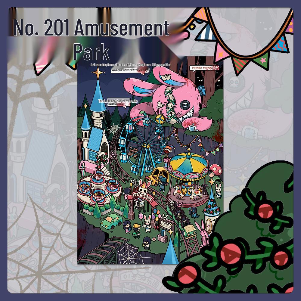 Large Format Miniature Amusement Park Scenery No. 01 - PET Transparent Material No