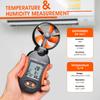  Portable Digital Anemometer, BT-5877 Orange Wind Foliage, Speed Detection Range Mph 1~65, For Meteorological Monitoring